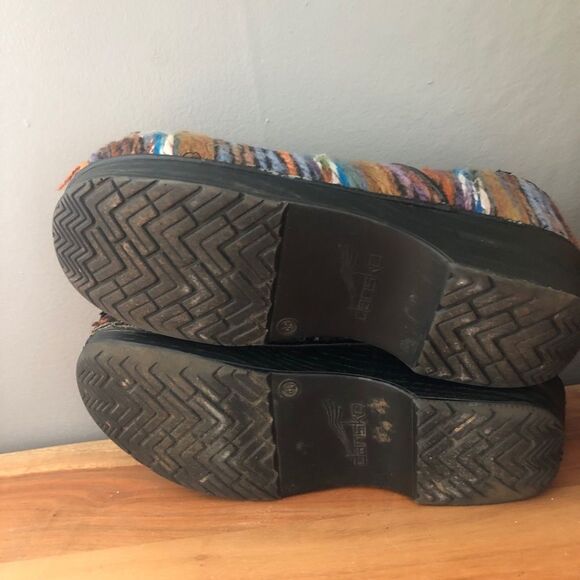 Dansko Multi-Color Knitted Yarn Covered Clogs (40) - Picture 7 of 10